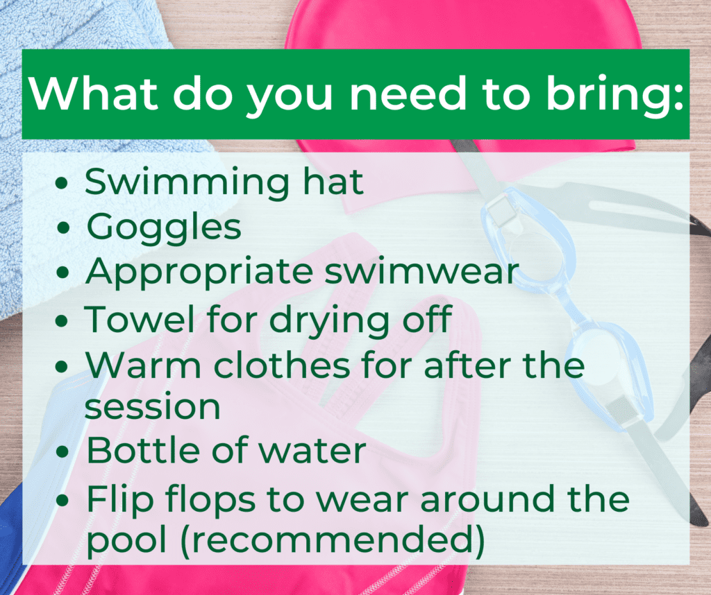 What to bring to your Women only swimming lesson