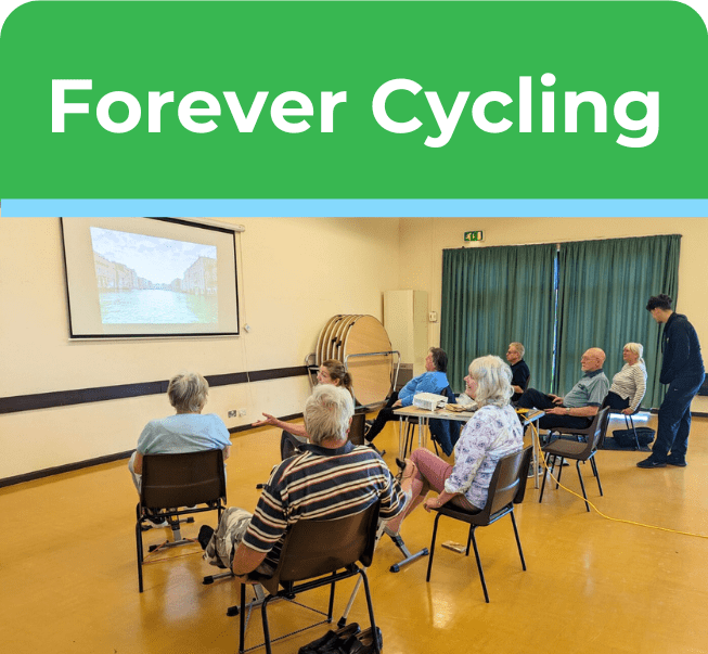 Low mobility cycling class Forever Cycling for over 50s