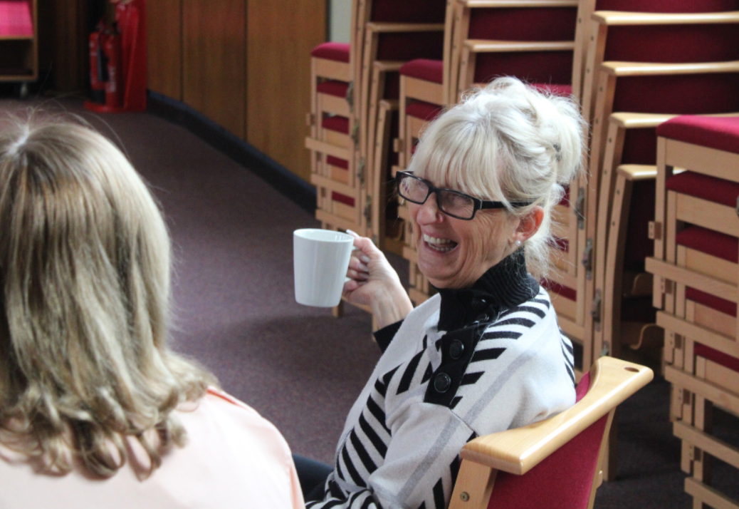 Tea at seated exercise class