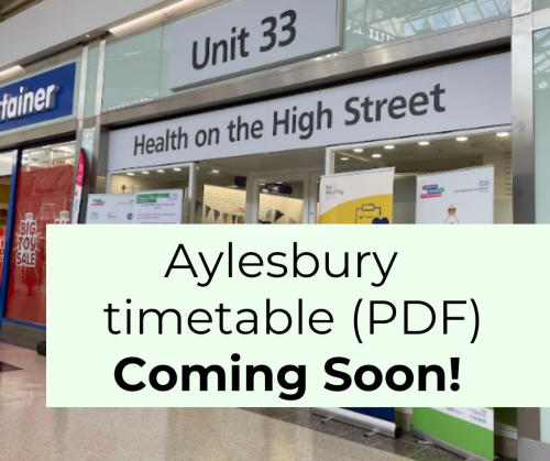 Aylesbury Seated Exercise Timetable