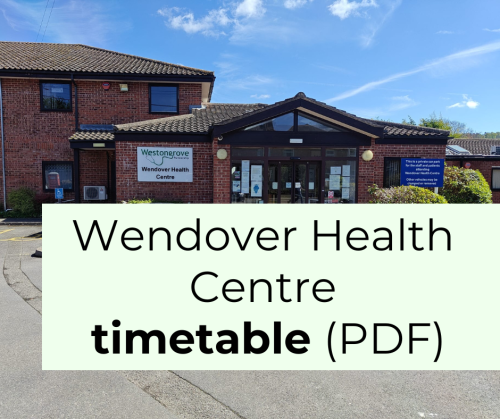 Over 50s activity timetable Wendover Health Centre